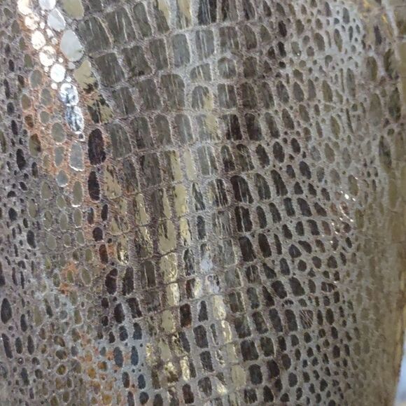 Women's size 8 1/2 Animal print knee high boot 3 1/2 inch heel blue gray - Picture 10 of 11